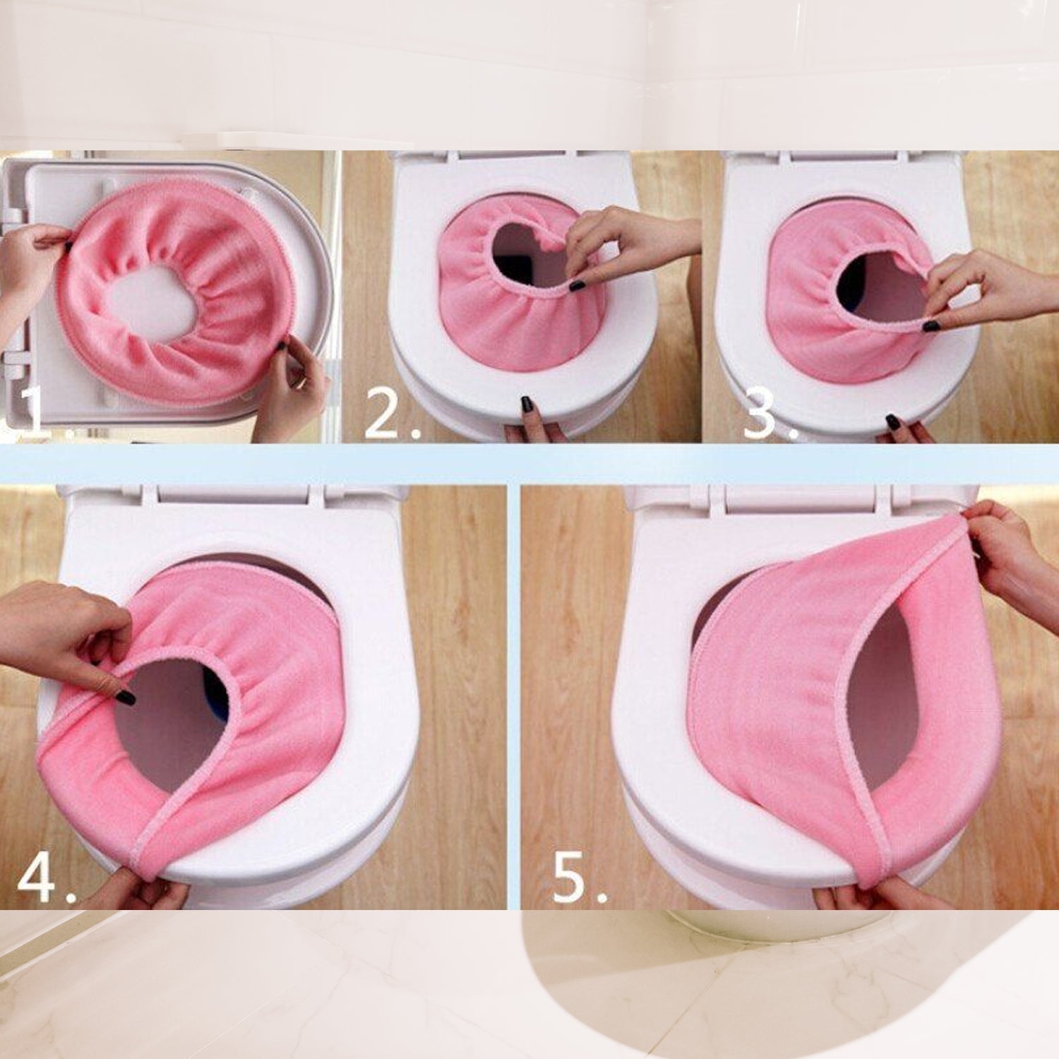 4768 Bathroom Soft Thicker Warmer Stretchable Washable Cloth Toilet Seat Cover Pads (1pc) 4768 Bathroom Soft Thicker Warmer Stretchable Washable Cloth Toilet Seat Cover Pads (1pc)